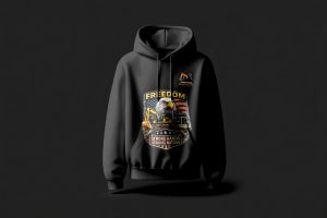 “Strong Hands Strong Nation” Branded Hoodie Black