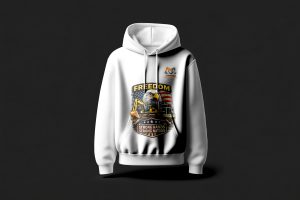 “Strong Hands Strong Nation” Branded Hoodie White