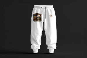 “Built to Endure” Branded Trousers White