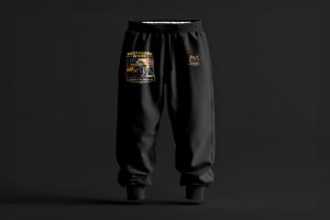 “Proud To Re American” Branded Trousers Black