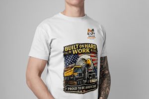 “Proud To Re American” Branded T-Shirt White